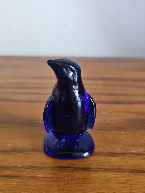 Handmade Other - Cobalt Blue Glass Penguin Figurine